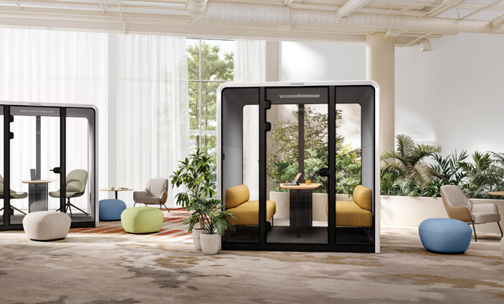 How to Combine Office Pods, Acoustic Panels, and Space Dividers for Better Privacy 2 Office Pods